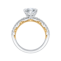 Round Diamond Engagement Ring in 14K Two Tone Gold (Semi-Mount)