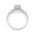 Split Shank Round Diamond Engagement Ring in 14K White Gold (Semi-Mount)