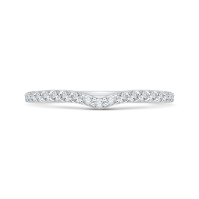 Round Diamond Wedding Band in 14K White Gold