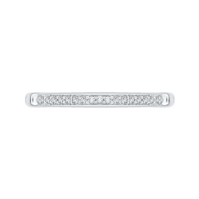 Round Diamond Wedding Band in 14K White Gold