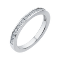 Princess Cut Diamond Half-Eternity Wedding Band in 14K White Gold