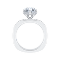 Round Diamond Engagement Ring in 14K White Gold (Semi-Mount)