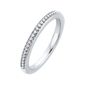 Plain Wedding Band in 14K White Gold