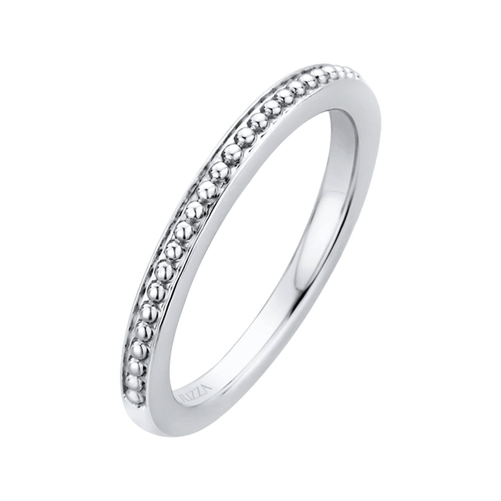 Plain Wedding Band in 14K White Gold