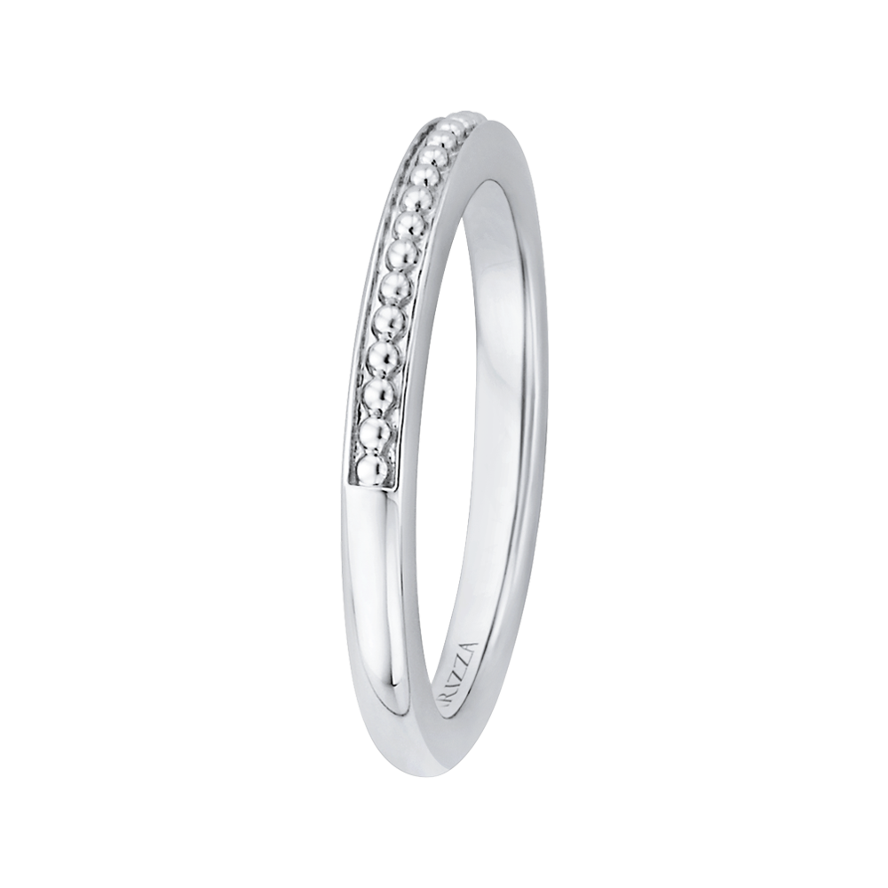 Plain Wedding Band in 14K White Gold