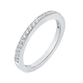 Round Diamond Half-Eternity Wedding Band in 14K White Gold