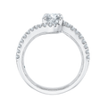 Round Diamond Promise Engagement Ring in 14K White Gold (Semi-Mount)