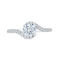 Round Diamond Promise Engagement Ring in 14K White Gold (Semi-Mount)