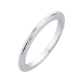 Plain Wedding Band in 14K White Gold