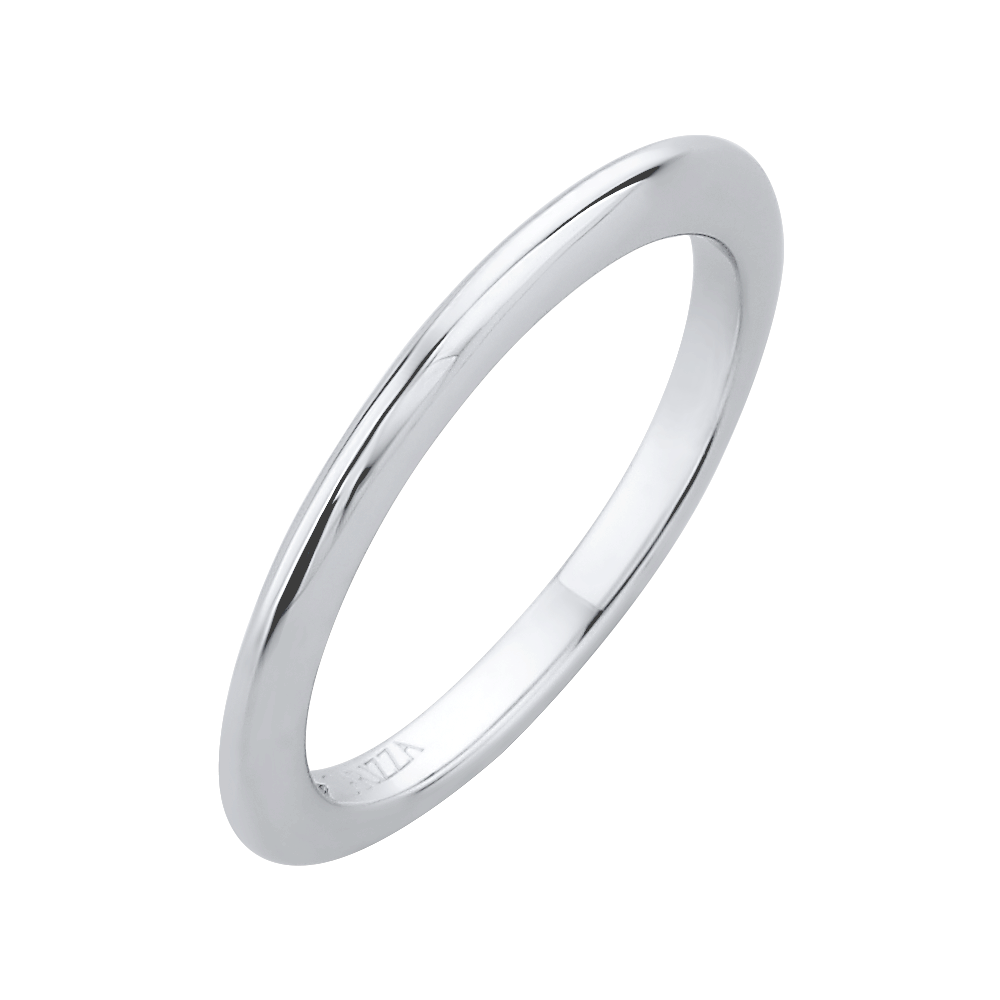 Plain Wedding Band in 14K White Gold