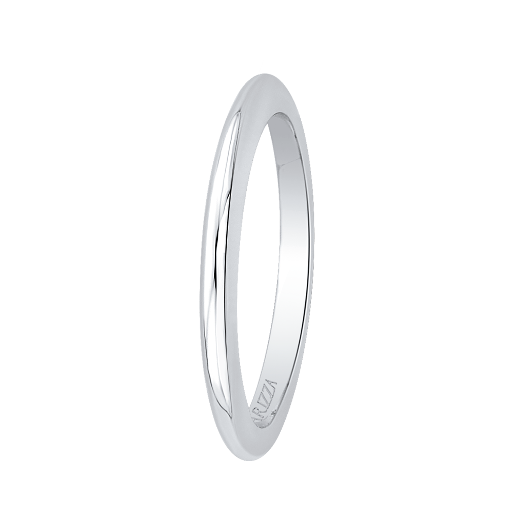 Plain Wedding Band in 14K White Gold