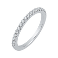 Round Diamond Half-Eternity Wedding Band in 14K White Gold