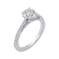 Round Diamond Engagement Ring in 14K White Gold (Semi-Mount)