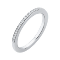 Round Diamond Half-Eternity Wedding Band in 14K White Gold