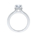 Split Shank Round Diamond Engagement Ring in 14K White Gold (Semi-Mount)