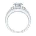 Split Shank Round Diamond Engagement Ring in 14K White Gold (Semi-Mount)