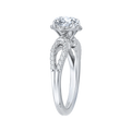 Split Shank Round Diamond Engagement Ring in 14K White Gold (Semi-Mount)