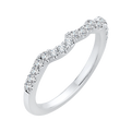 Round Diamond Half-Eternity Wedding Band in 14K White Gold