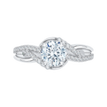 Round Diamond Engagement Ring in 14K White Gold (Semi-Mount)