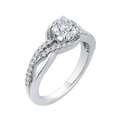 Round Diamond Engagement Ring in 14K White Gold (Semi-Mount)