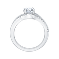 Round Diamond Engagement Ring in 14K White Gold (Semi-Mount)