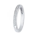 Round Diamond Half-Eternity Wedding Band in 14K White Gold