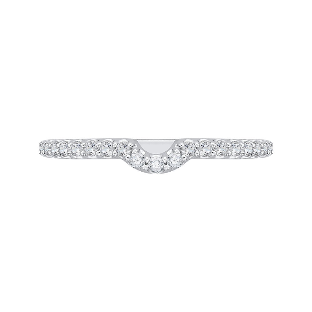 Round Diamond Wedding Band in 14K White Gold