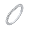 Round Diamond Half-Eternity Wedding Band in 14K White Gold