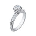 Diamond Engagement Ring in 14K White Gold (Semi-Mount)