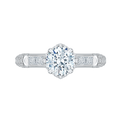 Diamond Engagement Ring in 14K White Gold (Semi-Mount)