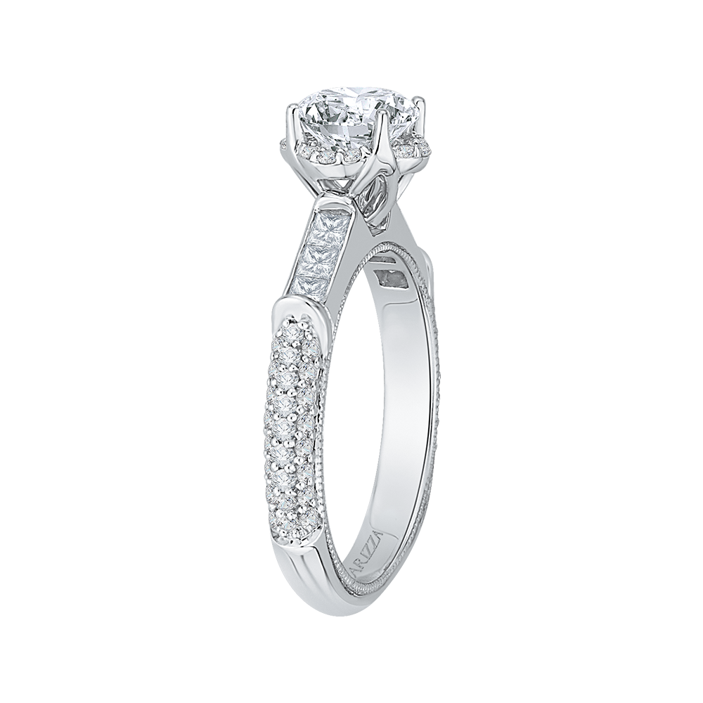 Diamond Engagement Ring in 14K White Gold (Semi-Mount)