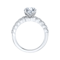 Round Diamond Engagement Ring in 14K White Gold (Semi-Mount)