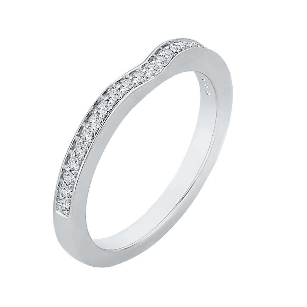 Half-Eternity Diamond Wedding Band in 14K White Gold