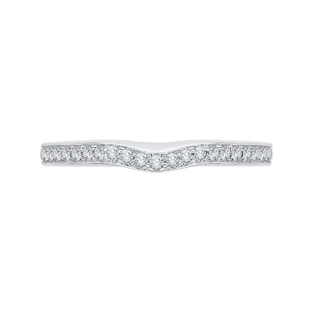 Half-Eternity Diamond Wedding Band in 14K White Gold