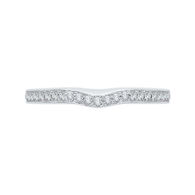 Half-Eternity Diamond Wedding Band in 14K White Gold