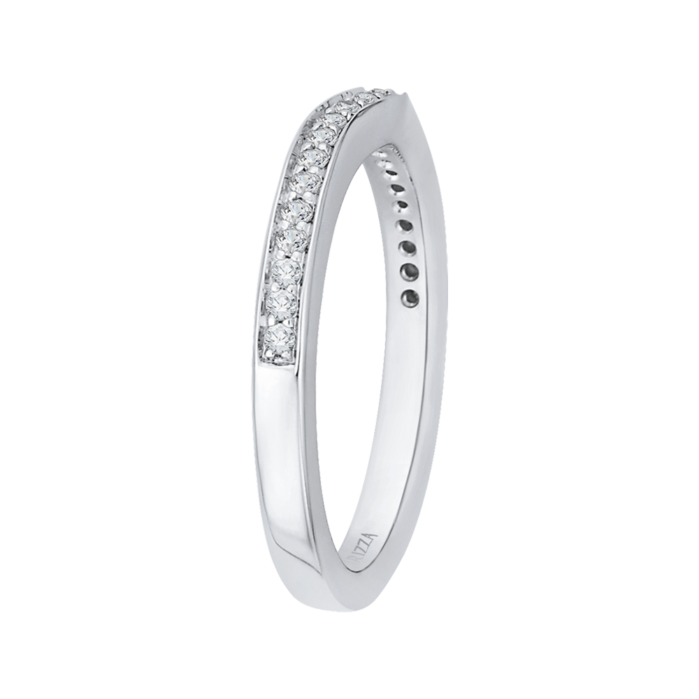 Half-Eternity Diamond Wedding Band in 14K White Gold