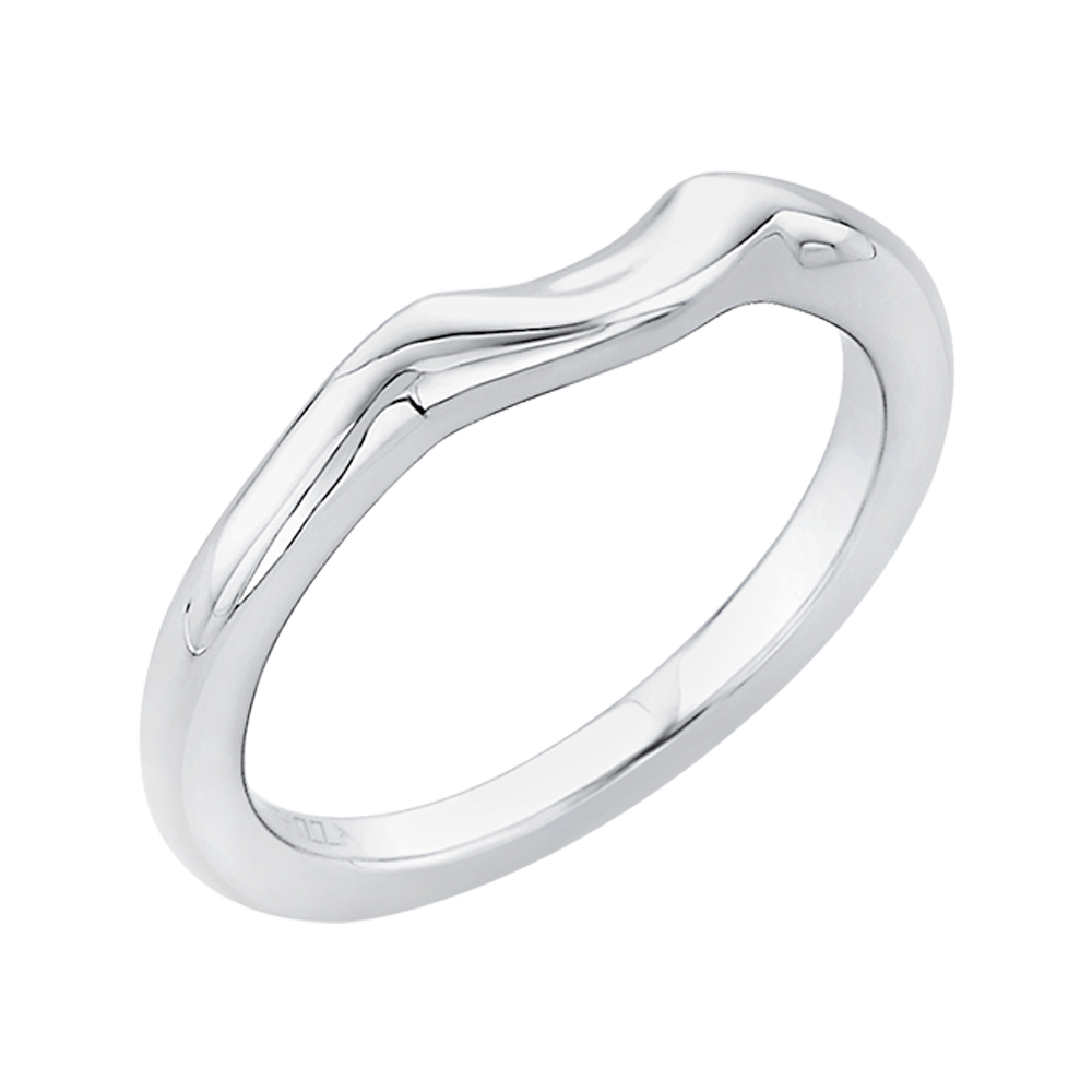 Plain Wedding Band in 14K White Gold