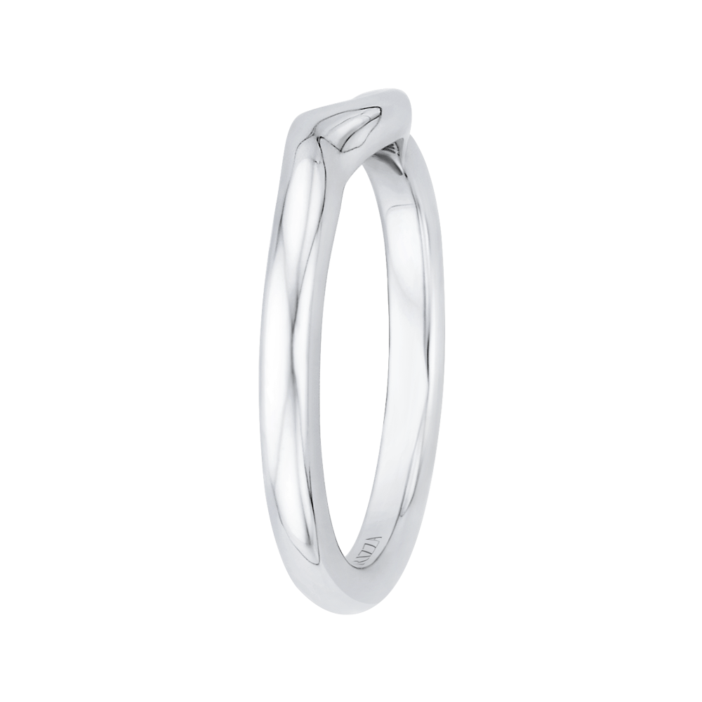 Plain Wedding Band in 14K White Gold