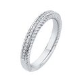 Round Diamond Half-Eternity Wedding Band in 14K White Gold