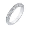 Round Diamond Half-Eternity Wedding Band in 14K White Gold