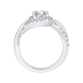 Round Diamond Engagement Ring in 14K White Gold (Semi-Mount)