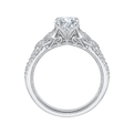 Round Diamond Engagement Ring in 14K White Gold (Semi-Mount)