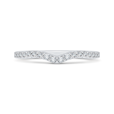 Round Diamond Wedding Band in 14K White Gold