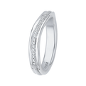 Round Diamond Wedding Band in 14K White Gold