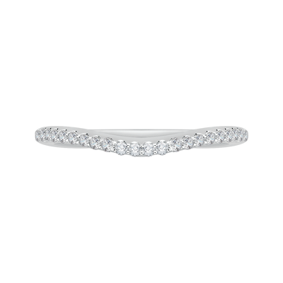 Round Diamond Wedding Band in 14K White Gold