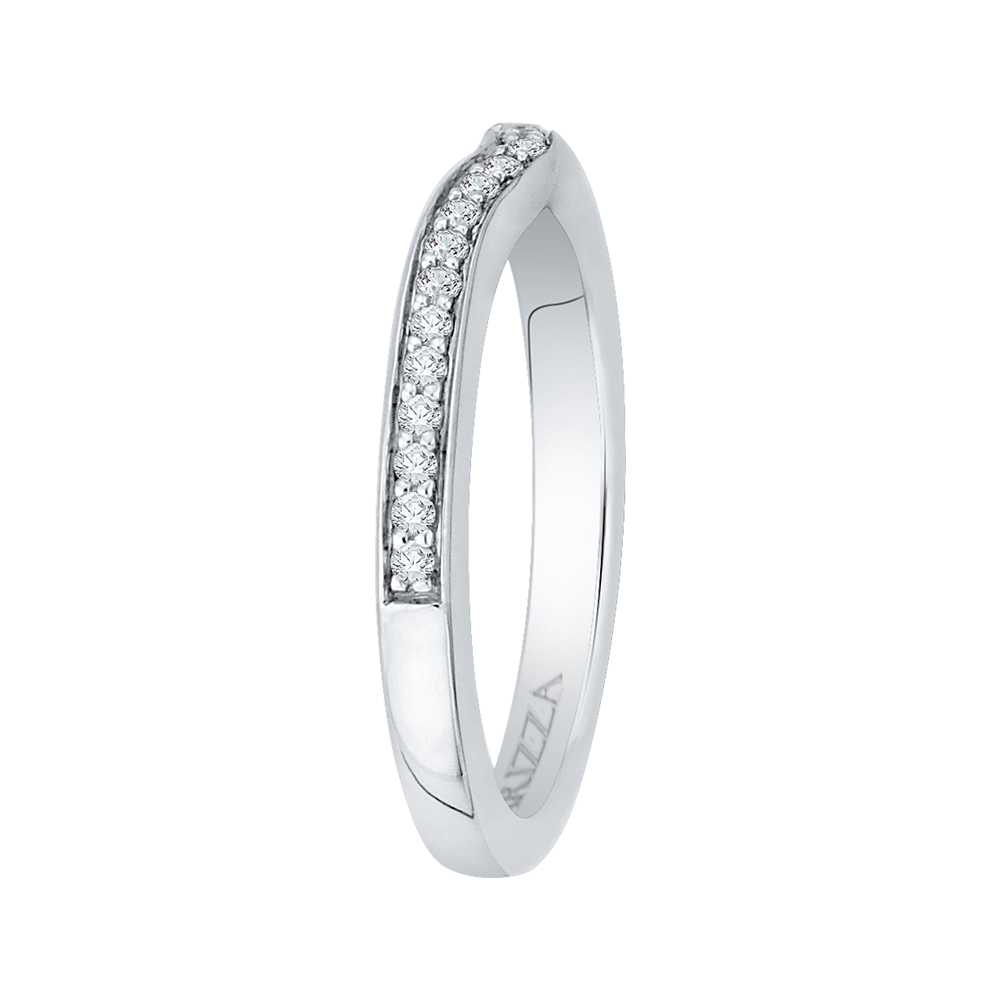 Half-Eternity Round Diamond Wedding Band in 14K White Gold