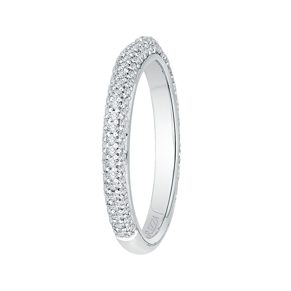 Round Diamond Wedding Band in 14K White Gold