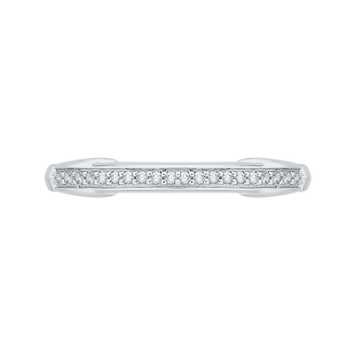 Round Diamond Wedding Band in 14K White Gold