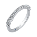 Round Diamond Wedding Band in 14K White Gold