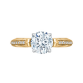 Round Diamond Engagement Ring in 14K Two Tone Gold (Semi-Mount)